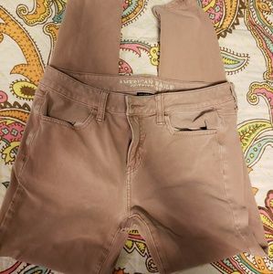 American Eagle pink skinny jeggings jeans